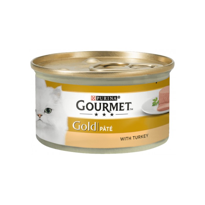 <p><strong>Gourmet Gold 85g pateu cu curcan pentru pisici</strong></p>