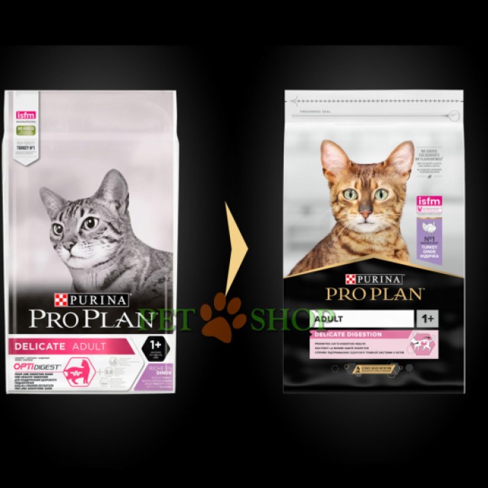 <p><strong>Pro Plan Delicate для взрослых кошек с чувствительным пищеварением, с индейкой, 1 кг на развес.</strong></p>