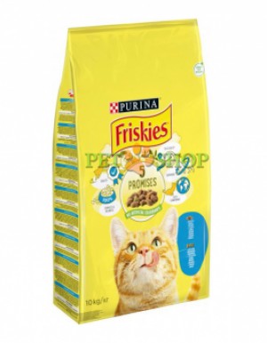 <p><strong>Cухой корм Friskies для взрослых кошек с лососем и овощами 10 кг</strong></p>