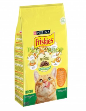 <p><strong>Cухой корм Friskies для домашних кошек с курицей и садовой зеленью 1 кг на развес</strong></p>