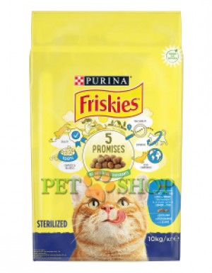 <p><strong>Cухой корм Friskies для взрослых стерилизованных кошек с лососем и овощами 1 кг на развес</strong></p>