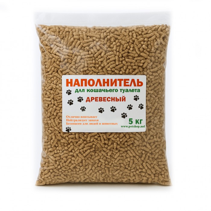 <p><strong>Древесный наполнитель, 5&nbsp;</strong><strong>кг.&nbsp;Имеет гранулы 6-8 мм.&nbsp;</strong></p>