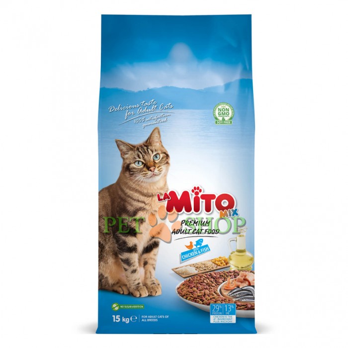 <p><strong>Mito Mix Adult Cat; Корм разработан для взрослых кошек всех пород с учетом всех потребностей в питательных веществах, чтобы поддерживать организм в хорошем состоянии.</strong></p>

<p><img src=