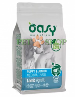 <p><strong>Oasy Dry Dog Puppy Medium, Large Lamb сухой корм для щенков средних и крупных пород с ягненком 12 кг</strong></p>