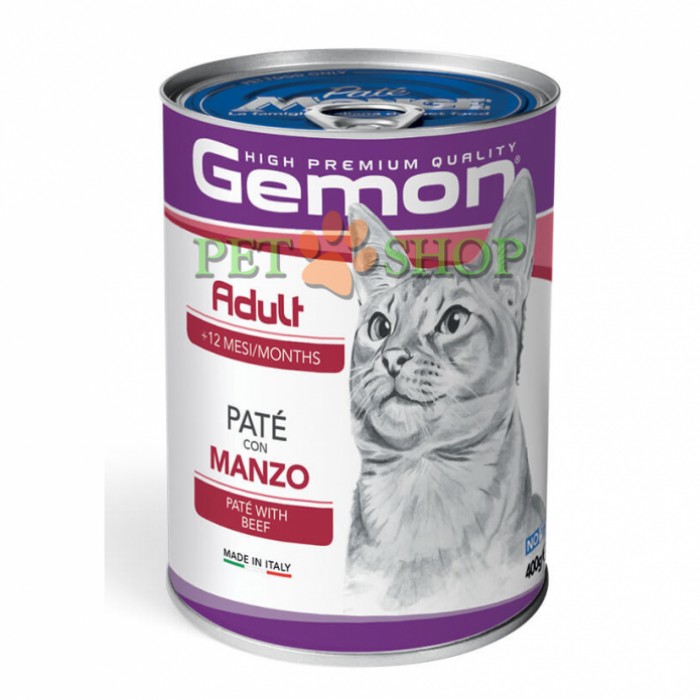 <p><strong>Консервы для кошек Gemon Cat паштет говядина 400 гр</strong></p>