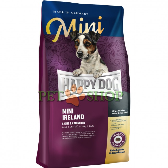 <p><strong>Happy Dog Supreme Mini Irland 1 kg la cantar pentru rasele mici</strong></p>