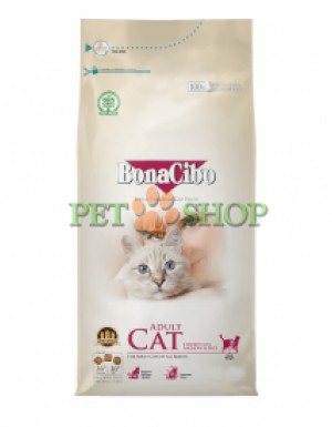 <p><strong>Для взрослых кошек всех пород Bonacibo Adult Cat с курицей</strong></p>