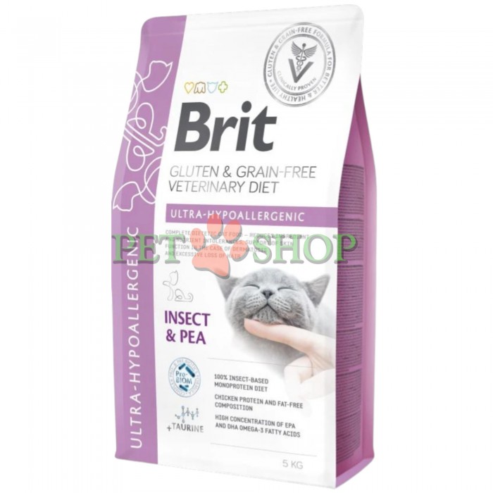 <p><strong>Brit GF Veterinary Diet Cat Ultra-Hypoallergenic </strong>- полноценный корм, разработанный для снижения пищевой непереносимости и поддержки функции кожи при дерматозах и чрезмерном выпадении волос. Без зерна и глютена.</p>
