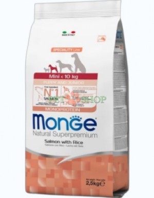 <p><strong>Monge&nbsp;Dog Speciality Line Mini</strong>&nbsp;<strong>Puppy, Junior -&nbsp;</strong>сухой корм из лосося и риса для щенков мелких пород 2,5 кг.&nbsp;Полнорационный сбалансированный корм, разработанный специально&nbsp;для ежедневного кормления щенков мелких пород в возрасте от 2 до 12 месяцев.&nbsp;</p>