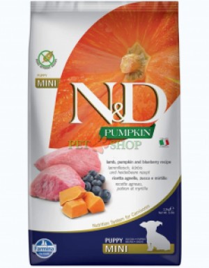 <p><strong>Farmina ND Pumpkin Dog Puppy Mini&nbsp;Lamb, blueberry -&nbsp;</strong>ягненок, тыква и черника. Полнорационный беззерновой сухой корм для щенков, беременных и кормящих сук мелких пород.</p>