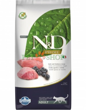 <p><strong>Farmina ND Prime Grain Free&nbsp;Adult Cat Lamb, Blueberry&nbsp;- это полнорационный беззерновой корм для взрослых кошек с нежным мясом ягненка, богатой полезными веществами черникой, сладким картофелем и прочими овощами и фруктами.</strong></p>