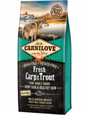 <p><strong>Carnilove Fresh Carp, Trout Shiny Hair, Healthy Skin for Adult dogs - </strong>hrană completă pentru c&acirc;ini adulți, de &icirc;naltă calitate, fără cereale și fără cartofi, cu carne proaspătă.</p>