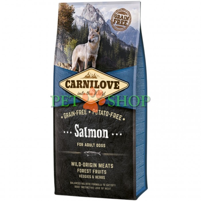 <p><strong>Carnilove Dog Adult Salmon</strong> &mdash; hrană uscată completă, fără cereale, holistică pentru c&acirc;ini adulți de toate rasele&nbsp;cu somon.</p>