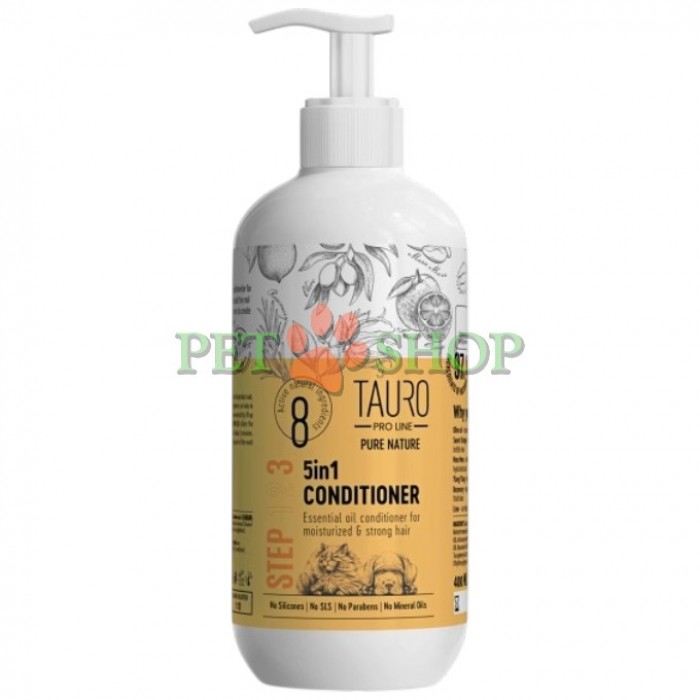 <p><strong>Balsamul pentru blana c&acirc;inilor și pisicilor Tauro Pro Line Pure Nature Moisturizing 5in1</strong> este conceput pentru refacerea delicată a blănii uscate sau deshidratate prin hidratare intensivă.&nbsp;Formula sa specială ajută la restabilirea nivelului optim de umiditate, oferind blănii un aspect sănătos, moale și strălucitor.</p>