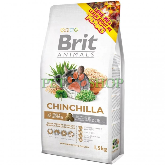 <p><strong>Brit Animals Chinchilla Complete -&nbsp;</strong>супер премиум полнорационный корм для шиншилл.</p>