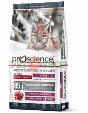 <p><strong>ProScience Kitten Lamb Cat &mdash; Healthy Growth &mdash; Mediterranean Recipe</strong>&nbsp;&mdash; это сбалансированный сухой корм для котят&nbsp;с ягненком.</p>