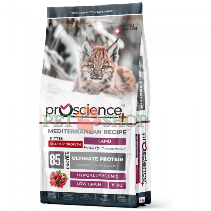 <p><strong>ProScience Kitten Lamb Cat &mdash; Healthy Growth &mdash; Mediterranean Recipe</strong>&nbsp;&mdash; это сбалансированный сухой корм для котят&nbsp;с ягненком.</p>