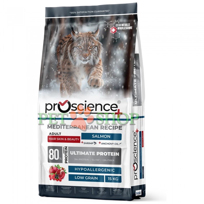 <p><strong>ProScience Cat Adult Sensitive Skin -&nbsp;</strong>полнорационный и сбалансированный экструдированный сухой корм для взрослых кошек с лососем. Содержит 80% белка животного происхождения, гипоаллергенную формулу с пониженным содержанием злаков и способствует поддержанию здоровья кожи и красоты шерсти.</p>