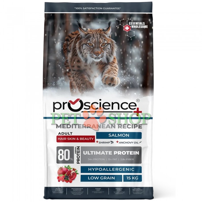<p><strong>ProScience Cat Adult Sensitive Skin -&nbsp;</strong>полнорационный и сбалансированный экструдированный сухой корм для взрослых кошек с лососем. Содержит 80% белка животного происхождения, гипоаллергенную формулу с пониженным содержанием злаков и способствует поддержанию здоровья кожи и красоты шерсти.</p>