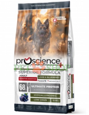 <p><strong>ProScience Adult Dog Sensitive&nbsp;Salmon, Blueberry -&nbsp;</strong>&mdash; полнорационный экструдированный сухой корм для взрослых собак всех пород с лососем и черникой. Специально разработан для поддержания здоровья кожи и красоты шерсти. Содержит <strong>67% белка животного происхождения</strong>, отличается гипоаллергенной формулой с пониженным содержанием злаков и обеспечивает сбалансированное ежедневное питание.</p>