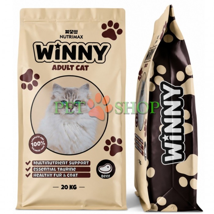 <p><strong>Nutrimax Winny Adult Cat Beef -&nbsp;</strong>полноценный, сбалансированный корм для кошек с мясом говядины.</p>