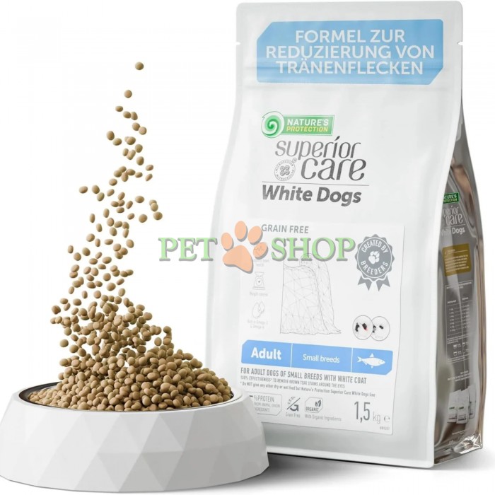 <p><strong>Nature&rsquo;s Protection Superior Care White Dogs Grain Free&nbsp;Herring -&nbsp;</strong>корм cупер-премиум класса с сельдью, разработанный для взрослых&nbsp;собак всех пород с белым окрасом.</p>