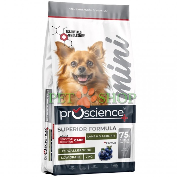 <p><strong>ProScience Mini Adult Dog&nbsp;Sensitive Digestion Lamb,&nbsp;Blueberry</strong> -&nbsp;это корм супер-премиум класса, специально разработанный с учетом уникальных физиологических потребностей маленьких взрослых собак с ягненком и черникой.</p>