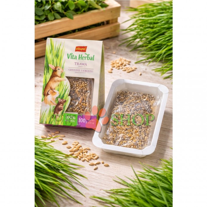 <p><strong>VITAPOL Vita Herbal Grass -&nbsp;</strong>трава (ячмень) для грызунов и кроликов. Дополнительный корм для грызунов и кроликов. Трава для самостоятельного выращивания.</p>