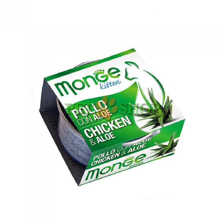 <p><strong>Monge Fruits 80г Курица с алое Влажный корм для котят, 80 гр</strong></p>