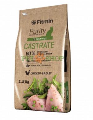 <p><strong>Fitmin Purity Castrate - este hrană completă, holistică pentru pisici adulte sterilizate, 1 kg la cantar</strong></p>