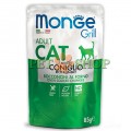 Monge cat grill pouch adult rabbit 85 gr