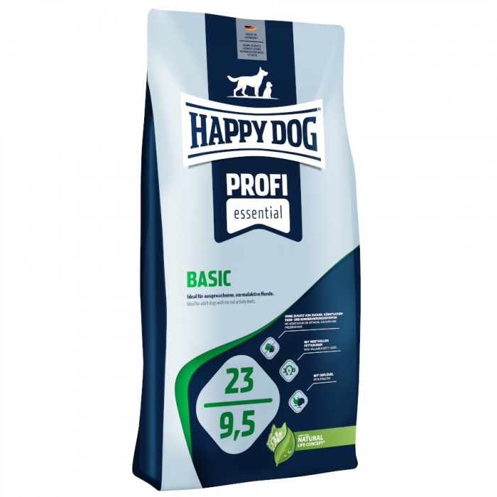 <p><strong>Happy Dog Profi-Line Basic 23/9,5 20 кг - полнорационный сбалансированный корм для взрослых собак с нормальными потребностями в энергии.</strong></p>