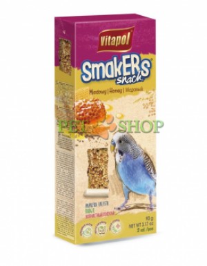 <p><strong>Vitapol Лакомство Smakers® медовый для волнистых попугаев, 2 шт в упаковке, 90 гр</strong></p>