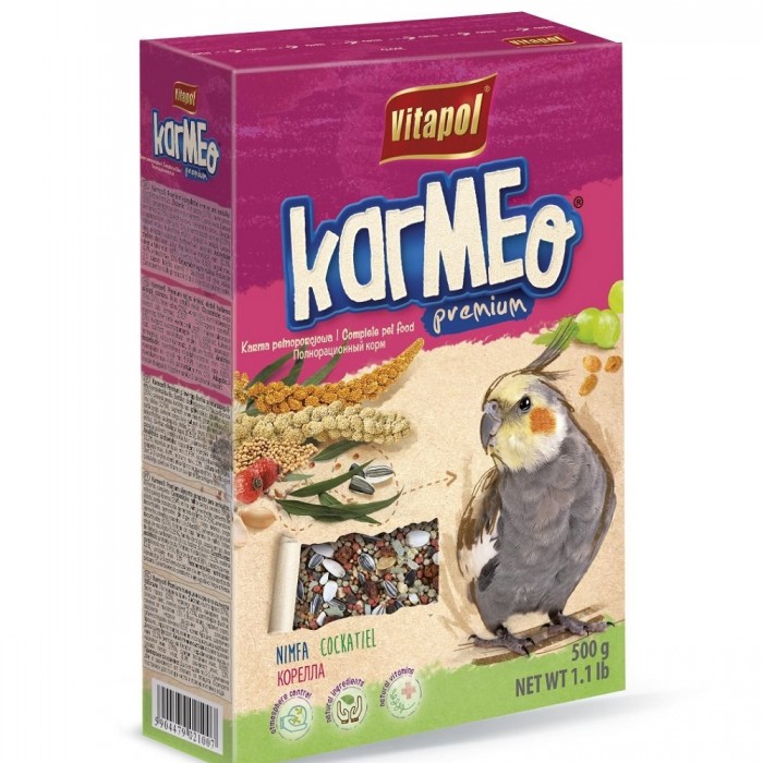 <p><strong>Vitapol Karma Полнорационный, сбалансированный корм для попугаев кореллы 500 гр</strong></p>