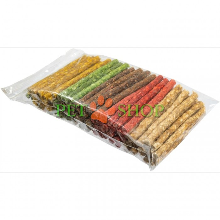 <p>Batoane&nbsp;granulate cu diametrul de <strong>1 cm</strong> și lungimea de <strong>12 cm</strong>. Arome mix: <strong>salam</strong>, <strong>cu cicatrice (rumen)</strong>, <strong>cu vită</strong>, <strong>cu alge marine</strong>.</p>