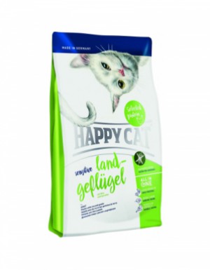 <p><strong>Happy Cat Sensitive с домашней птицей для кошек с чувствительным пищеварением и аллергиков</strong></p>