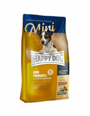 <p><strong>Happy Dog Supreme Mini Piemonte 4 кг для мелких пород с итальянскими пищевыми каштанами, уткой и морской рыбой.</strong></p>