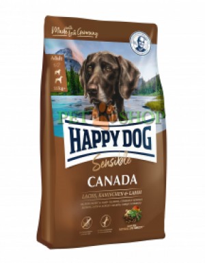<p><strong>Happy Dog Supreme Sensible Canada 11 кг с лососем, кроликом, ягнёнком и картофелем для чувствительных и активных собак</strong></p>