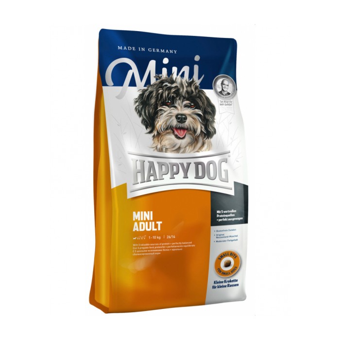 <p><strong>Happy Dog Supreme Mini Adult 4 кг для взрослых собак мелких пород весом до 10 кг с птицей</strong></p>