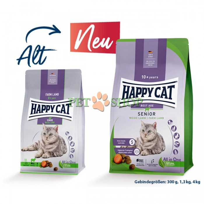 <p><strong>Happy Cat Supreme Best Age 10+ pentru pisici mai vechi de 10 ani, 1</strong><strong> kg la cantar</strong></p>