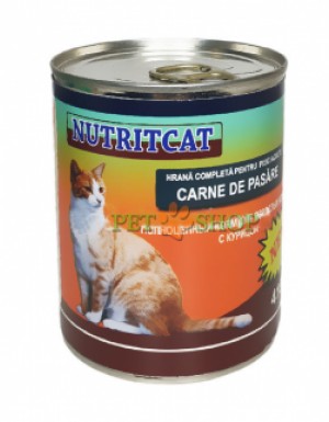<p><strong>Nutritcat влажный корм для кошек с птицей 415 гр</strong></p>