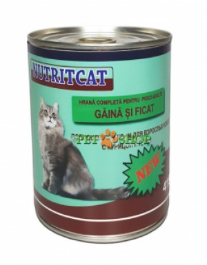 <p><strong>Nutritcat влажный корм для кошек с курицей и печенью 415 гр</strong></p>