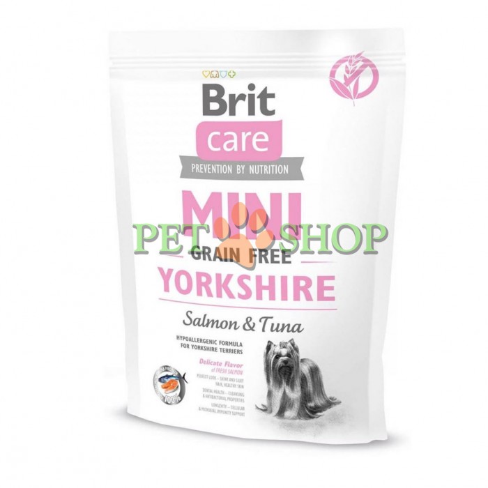 <p><strong>Formulă hipoalergenică fără cereale pentru câini din rasa Yorkshire Terrier.</strong></p>