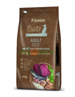 <p><strong>Fitmin Dog Purity Adult Rice, Fish & Venison - hrana completa pentru cainii adulti de toate rasele.</strong></p>