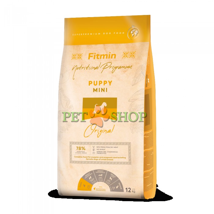 <p><strong>Fitmin Mini Puppy – Hrana calitate super-premium, cu conținut ridicat de carne și ouă pentru catei rasa mici cu vârste cuprinse între 2-10 luni și cățelele gestante sau care alăptează.</strong></p>