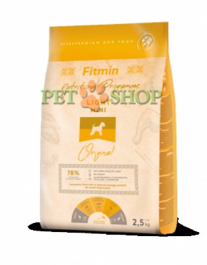 <p><strong>Fitmin Mini Light – сбалансирован специально для худеющих или склонных к набору лишнего веса собак мелких пород в возрасте от 10 месяцев до 11 лет</strong></p>