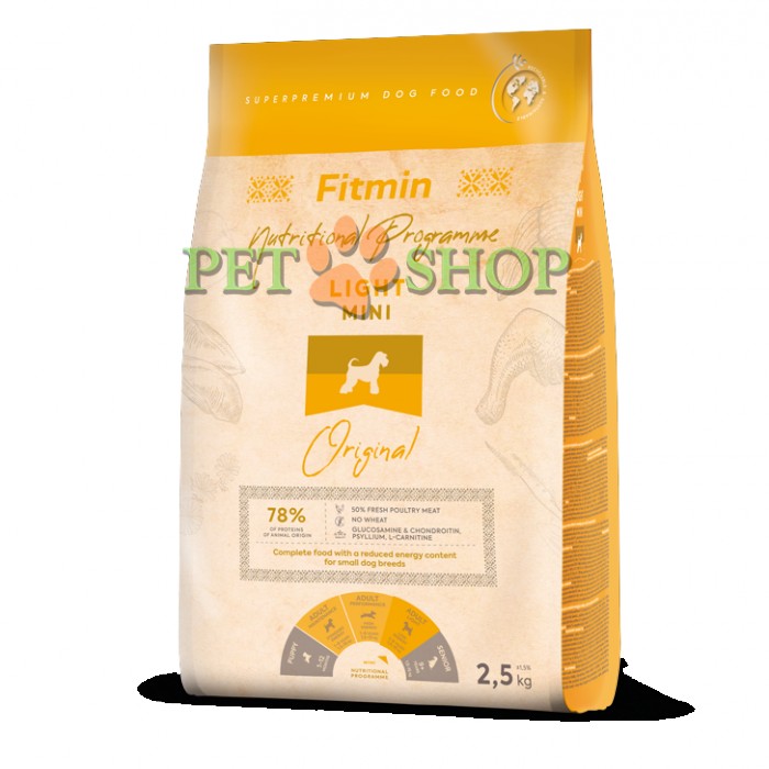 <p><strong>Fitmin Mini Light – Hrana calitate super-premium, cu continut redus de energie pentru cainii adulti din rasele mici.</strong></p>