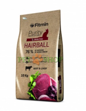 <p><strong>Fitmin Purity Hairball - este hrana exceptional de gustoasa, completă pentru pisici adulte cu blana lungă</strong></p>