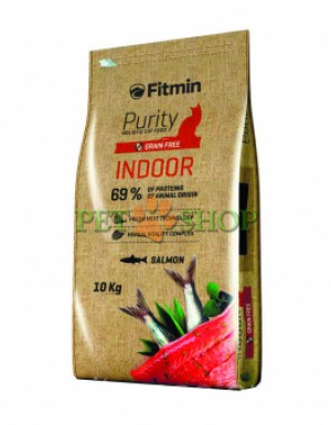 <p><strong>Fitmin Purity Indoor - это полнорационный беззерновой корм класса холистик на мясе рыбы для взрослых кошек, проживающих в помещении и ведущих малоподвижный образ жизни. </strong></p>
