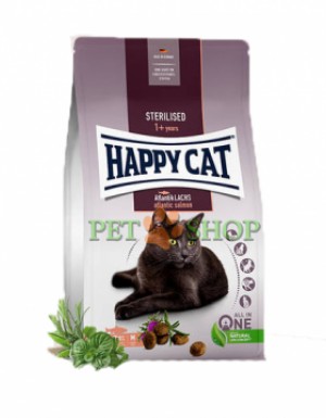 <p><strong>Happy Cat Sterilised Atlantik-Lachs для стерилизованных кошек и кастрированных котов с птицей и лососем 1 кг на развес</strong></p>